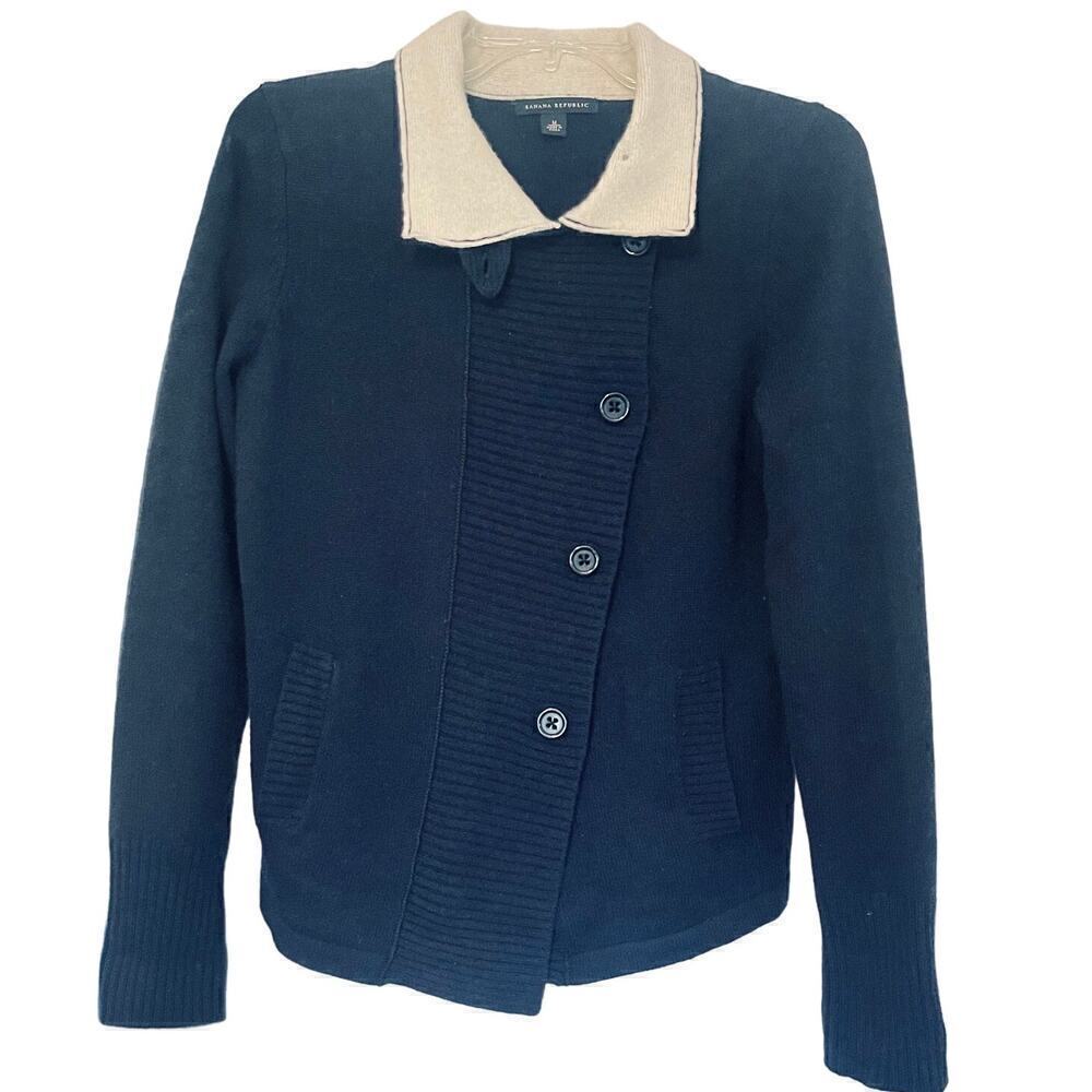 Banana Republic Women's Lamb Wool Cardigan Sweater Size Medium